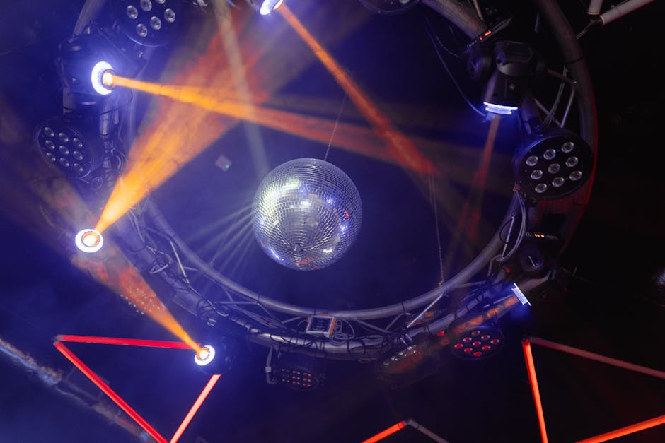 Entertainment venue with lights and stage